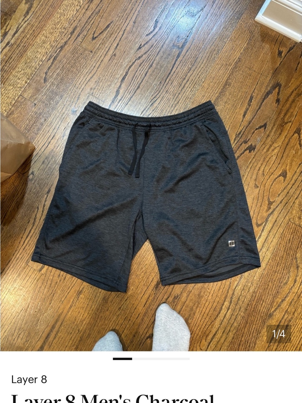 Layer 8 Men’s Dark Charcoal Athletic Shorts